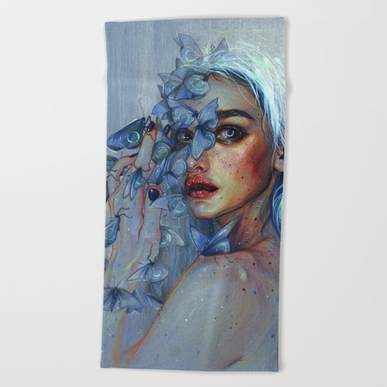 Lunar Pollen Beach Towel