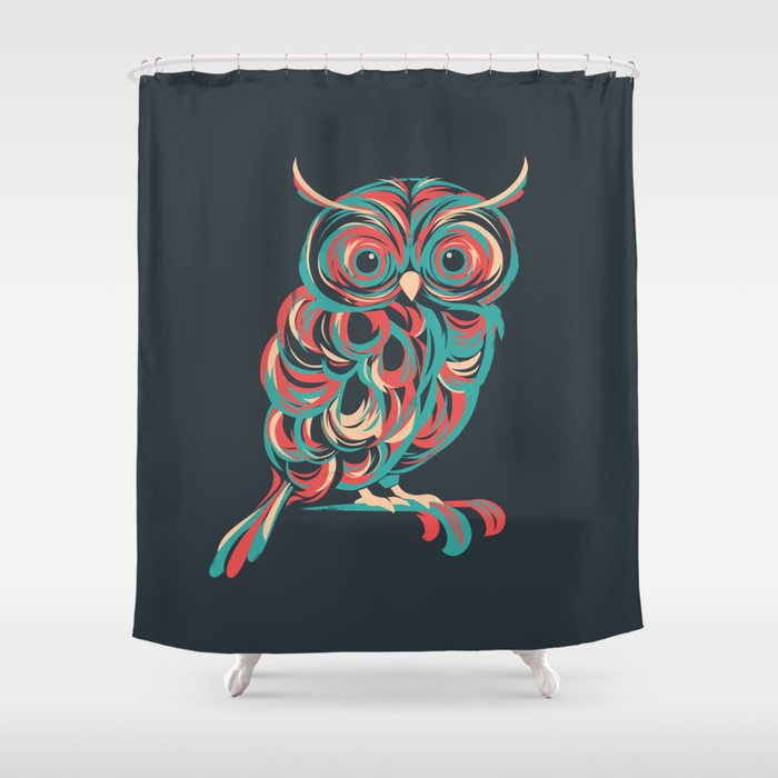 Night Owl Shower Curtain