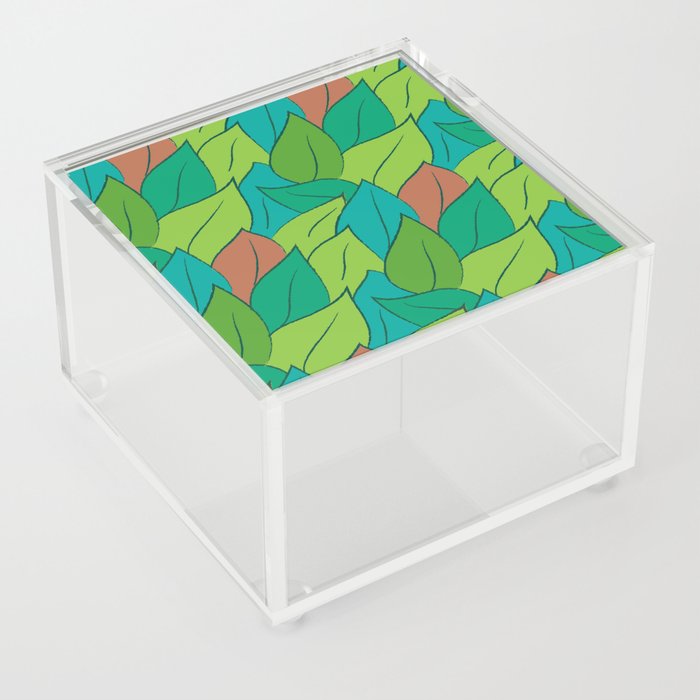 Leaves Pattern Design Acrylic Box