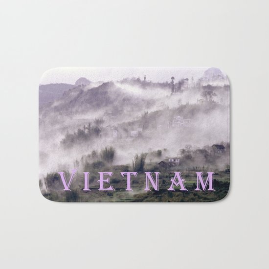 FOGGY FOREST in the VIETNAMESE MOUNTAIN Bath Mat
