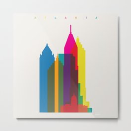 Shapes of Atlanta. Accurate to scale Metal Print