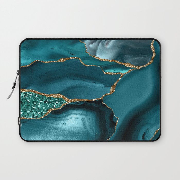 Agate Glitter Ocean Texture 10 Laptop Sleeve
