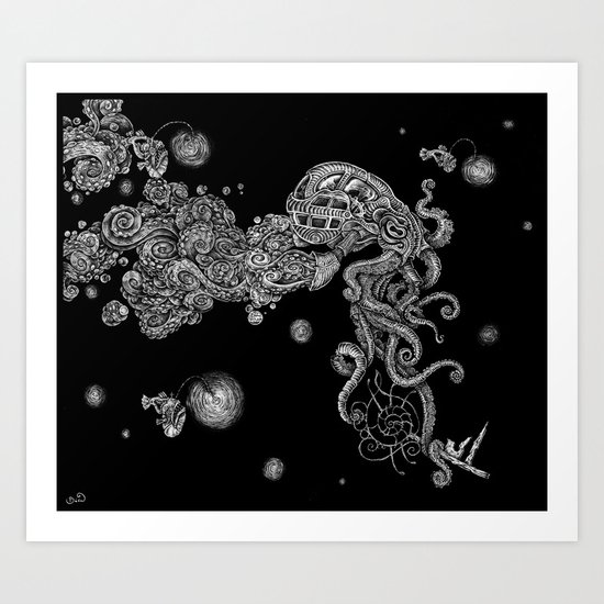 guarding the gates of Atlantis Art Print