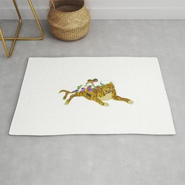 Korea style surf art series _ Ho-jak-do(Tiger and Magpie Paintings) Rug