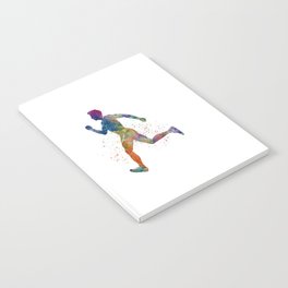 Watercolor runner athlete Notebook
