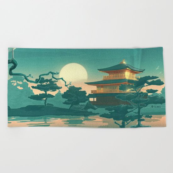 Birds Ocean House Beach Towel