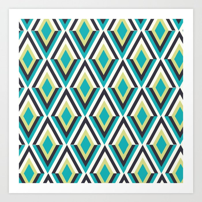 peacock geometric drawing
