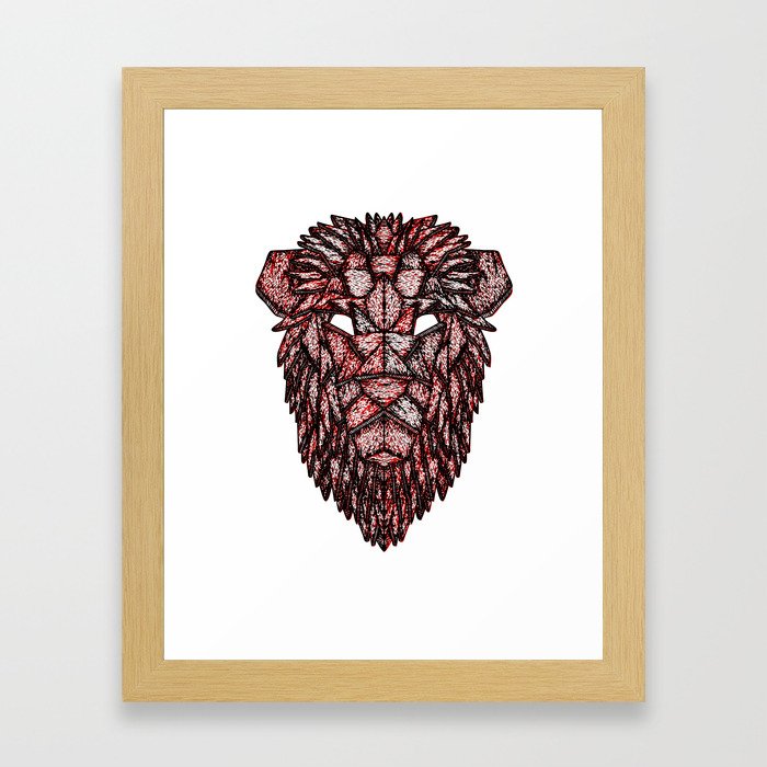 Lion Mask Framed Art Print