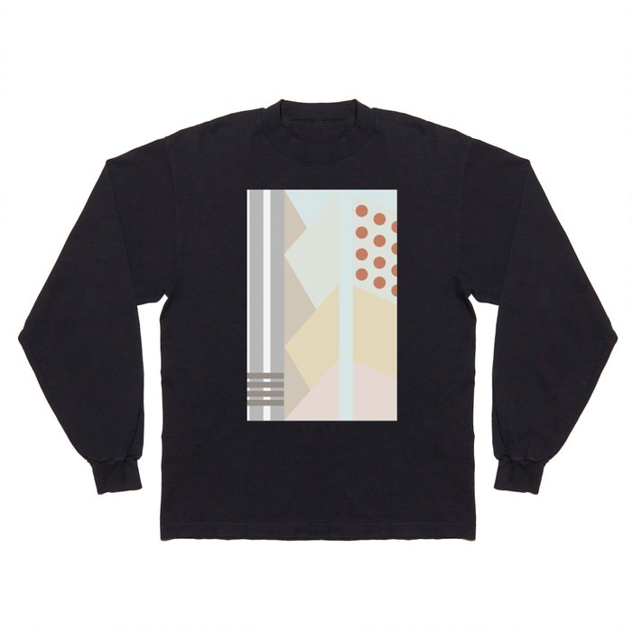 Abstract Geometric Pattern Long Sleeve T Shirt
