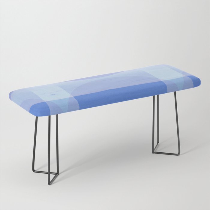 A Touch Of Indigo - Soft Geometric Minimalist Blue Bench