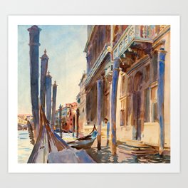 Gondola Moorings on the Grand Canal, 1904-1907 by John Singer Sargent Art Print