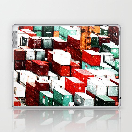 Mint Red Shipping Containers  Laptop & iPad Skin