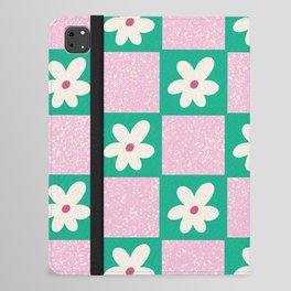 Sprinkle Spring of Daisies - Pink and Bright Green iPad Folio Case