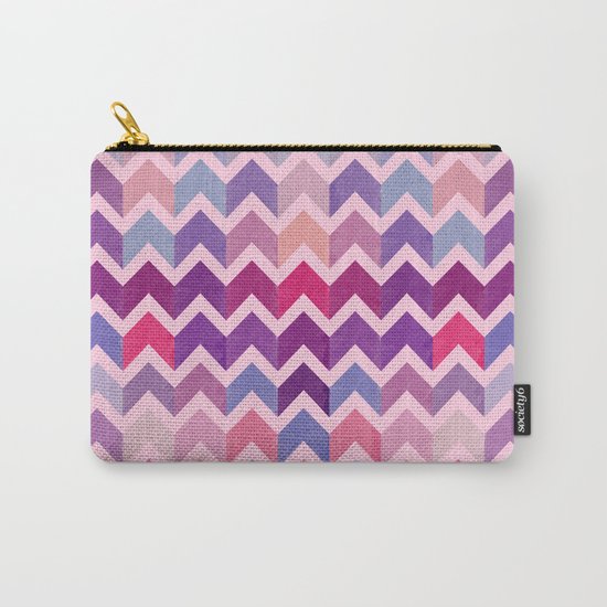 Watercolor Chevron Pattern II Carry-All Pouch