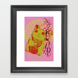 Lucky Cat Framed Art Print