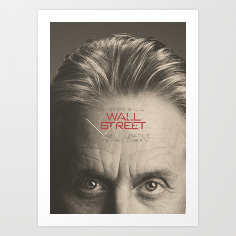 Wall Street Alternative Movie Poster Gordon Gekko Oliver Stone Film Minimal Fine Art Playbill Art Print By Stefanoreves Society6