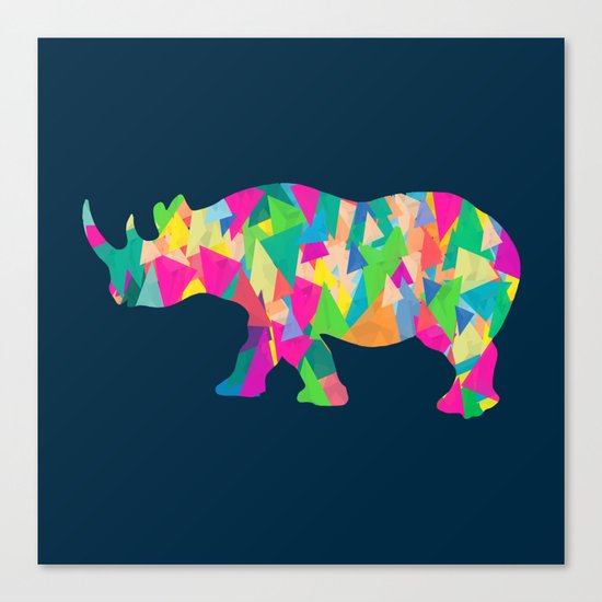Abstract Rhino Canvas Print