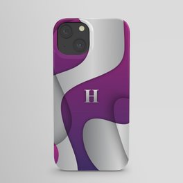 Personalized  H Letter on Purple & White Gradient, Awesome Gift Idea,  iPhone Case, Gift Geschenk iPhone-Hülle iPhone Case