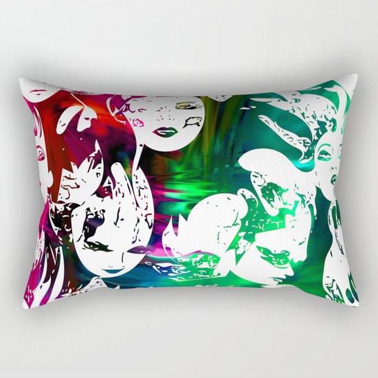 Faces Rectangular Pillow