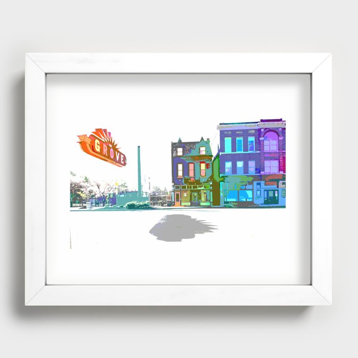 the grove in the afternoon Recessed Framed Print
