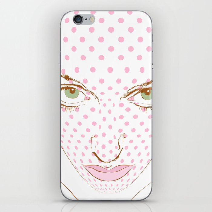 Pop art face iPhone Skin