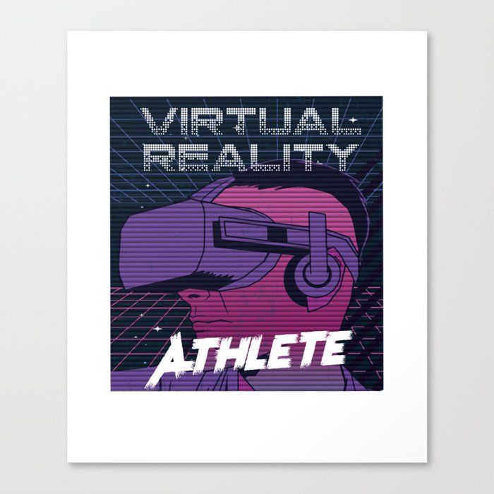 Virtual reality athlete augmented reality design Canvas Print