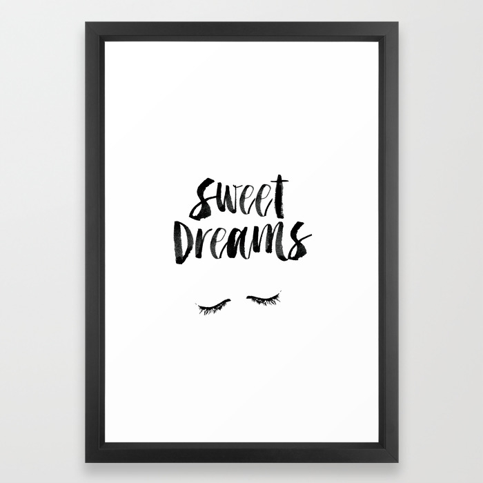 Sweet Dreams Black And White Contemporary Minimalist Typography