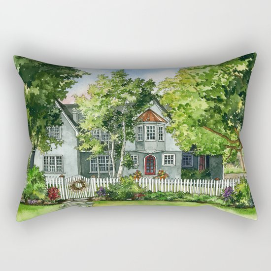 The Red Door Rectangular Pillow