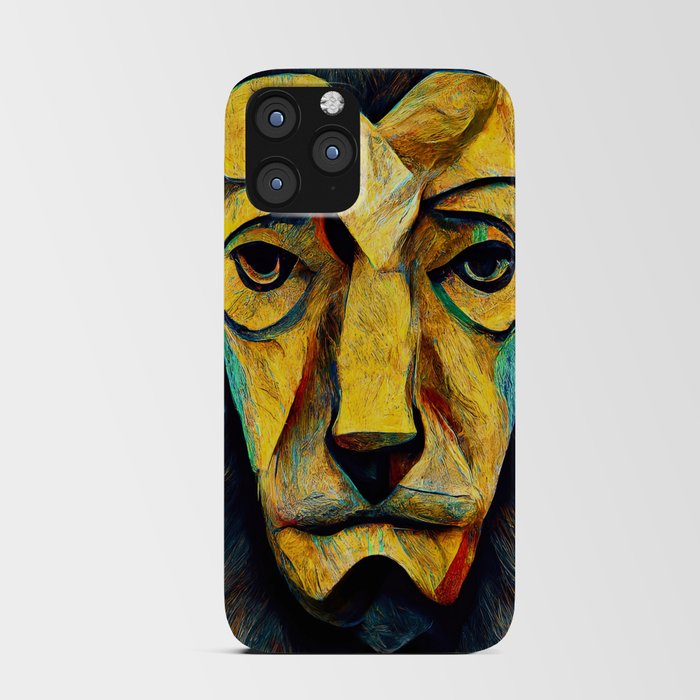 Abstract Lion Head iPhone Card Case