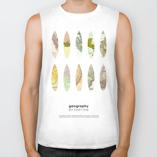 Geography of surfing Biker Tank