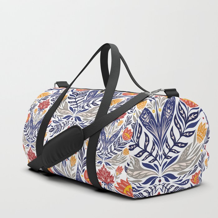 Folk flowers pattern Duffle Bag