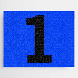 Number 1 (Black & Blue) Jigsaw Puzzle