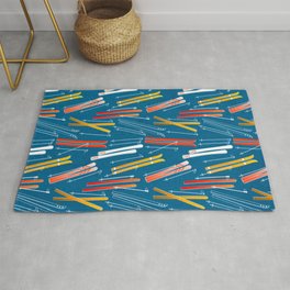 Colorful Ski Pattern Area & Throw Rug