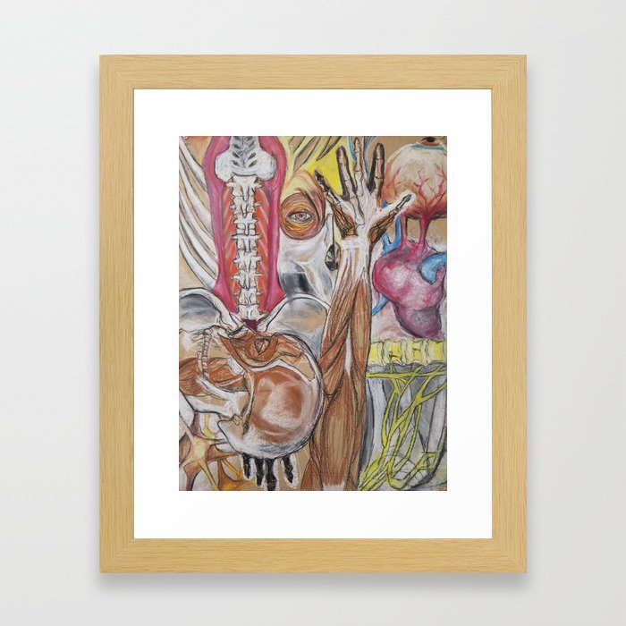 Anatomy Mash-up Framed Art Print