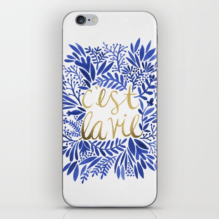 That's Life – Gold & Blue iPhone Skin