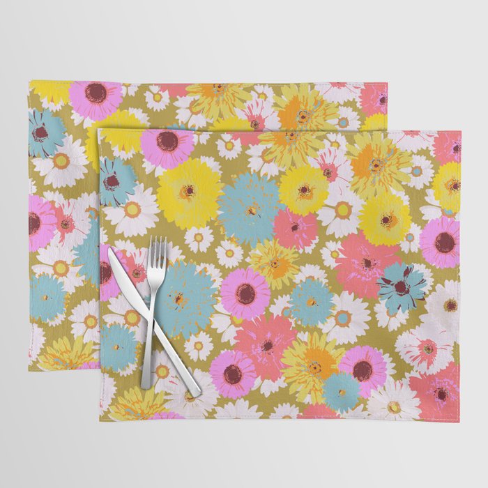 Spring Pop Flowers Placemat
