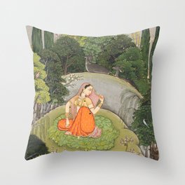 The Heroine Who Waits Anxiously for Her Absent Lover Throw Pillow