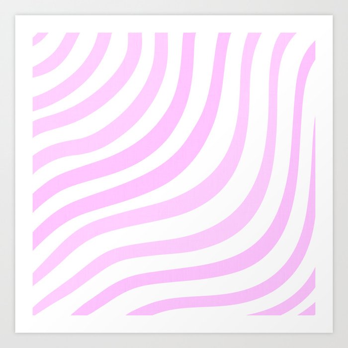 Pastel Pink Stripes Art Print