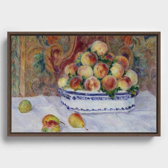 Pierre-Auguste Renoir Still Life with Peaches (1881) Framed Canvas