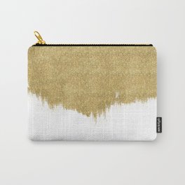 White & Gold Carry-All Pouch