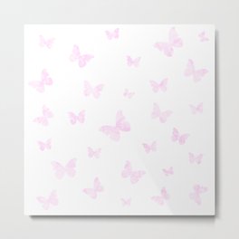 Watercolour Butterflies - Pink Metal Print | Butterfly, Contemporary, Bugs, Butterflies, Modern, Digital, Simple, Art, Graphic, Designer 