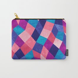Paragon 2 Carry-All Pouch | Pink, Colorful, Abstract, Digital, Graphic Design, Pattern, Red, Geometric, Blue, Dorm 