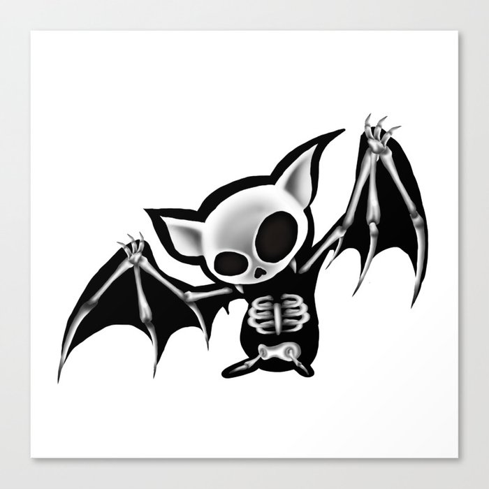 Skeleton bat Canvas Print