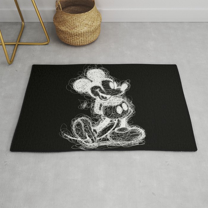 Mickey Mouse Inverted Scribble Rug By Patriciapedroso Society6