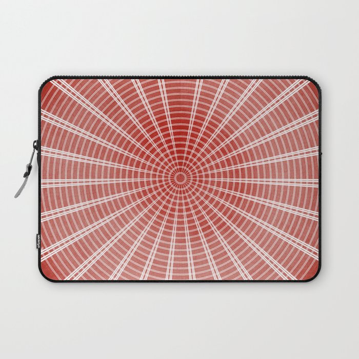 Spider net texture in red Laptop Sleeve