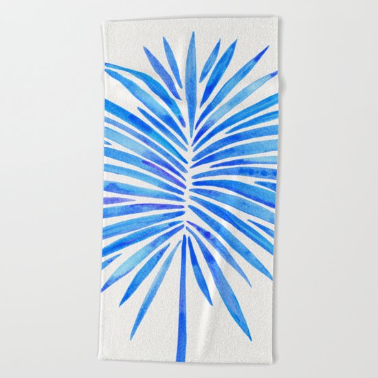Tropical Fan Palm – Blue Palette Beach Towel