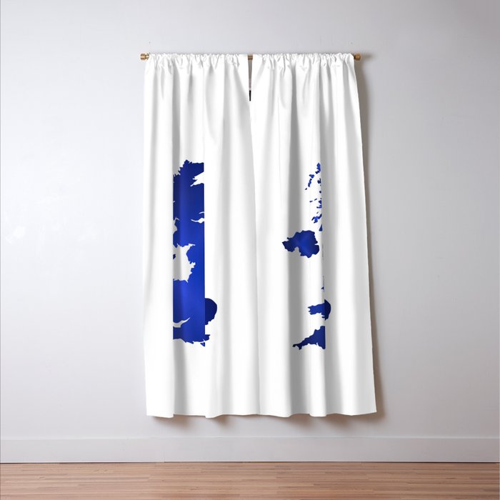 United Kingdom Map Silhouette Blackout Curtain By Homestead Society6
