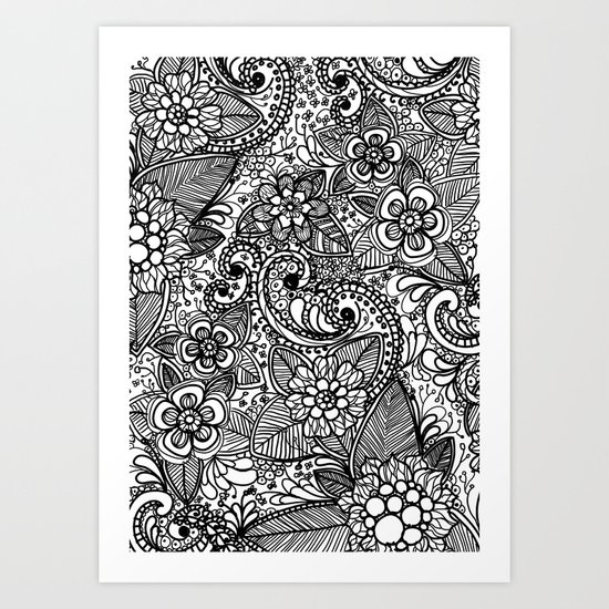 Flower Fountain Art Print
