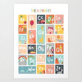 Children's Alphabet Print – Gender neutral Art Print