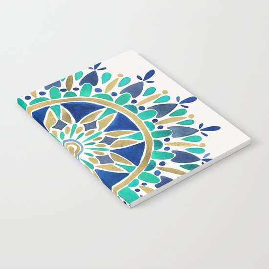 Mandala – Gold & Turquoise Notebook